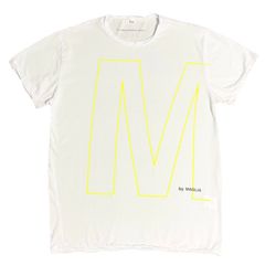 ★新品★ MADE IN ITALY製 MAGLIA 2025年AWモデル 「M by MAGLIA」 プリント クルーネックTシャツ ホワイト M～XLサイズ