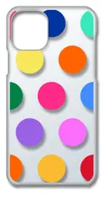 【新品未使用】iPhone11 Pro Max アイフォン11プロマックス クリア ハードケース ドット柄 水玉 (マルチカラー) スマホケース カバー cl-iphone11max-dotbig-10