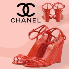【CHANEL】マトラッセ サンダル ココマーク シャネル 美脚 オレンジ