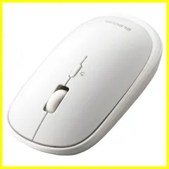エレコム ワイヤレスマウス Bluetooth Slint M-TM10BBWH/EC 薄型 静音 4ボタン プレゼンモード機能付 Windows Mac Android iOS iPadOS FireOS対応 ホワイト