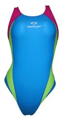 SWIMHXBY 競泳水着 レディース 水色黄緑ピンク 282 S-5XL