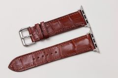 MODIGI Apple Watch クロコダイルレザーバンド - 高級ハンドメイドストラップ Apple Watch 8 7 9 バンド 45mm アップルウォッチ  ベルト AppleWatch 9  アップルウォッチ ベルト バンド ウルトラ 45