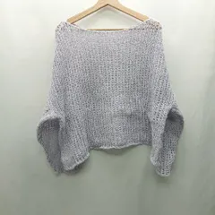 ◇ ⊇ earthy_ アーシー ショート丈 長袖 ニット サイズF パープル系 レディース E  【1501230004220】のサムネイル