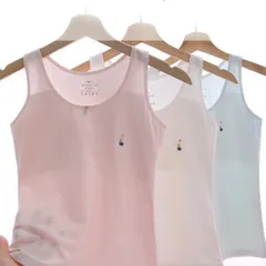 胸二重　キッズ下着 タンクトップ ジュニア キッズ 女の子 成長期の敏感なバストをやさしくカバーするインナー