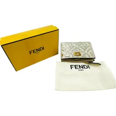 FENDI フェンディ FFエンボス バゲット 二つ折財布 ミニ財布
