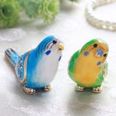 MN007 ミニチュアインコ セキセイインコ 【ピィアース正規品】 ジュエリーボックス ピィアース 東京銀座PICALS 東京銀座ピカルス 可愛い ブランド おしゃれ プレゼント オブジェ 置物 動物 誕生日プレゼント プロポーズ ペット mer12