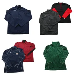 古着卸 まとめ売り ナイキ ハーフジップジャージ 6枚セット (メンズ M ) スウォッシュ スタンドカラー プルオーバー 中古 古着 NC2312