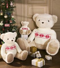 【 Harrods 】ハロッズクリスマスイヤー「 テディベア 」3体セット ✨限定品✨ 2000年限定クリスマスベア Harrods ハロッズ