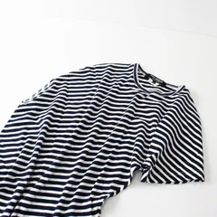ジュンヤワタナベ コムデギャルソン JUNYA WATANABE AD2017 コットンボーダー アシンメトリーTシャツ S/ネイビー 変形【2400013482035】のサムネイル