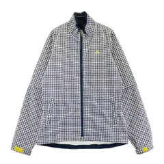 サイズ：L ADIDAS GOLF アディダスゴルフ  レインウェア セットアップ 千鳥柄 ネイビー系 [240101486806] ゴルフウェア レディース ストスト