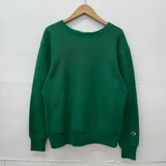 最終価格 Champion Reverse Weave Sweatshirt Green 単色青タグ復刻 目無しタイプ サイズL C3-W004 チャンピオン リバースウィーブ スウェット トレーナー グリーン 緑 【X0463-001】□217