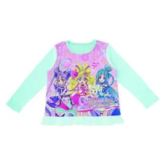 【新品・4営業日で発送】パジャマキミプリB120ブルー 光る 2TOPSニットパジャマキミとアイドルプリキュア B120サックスブルー