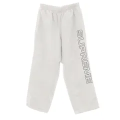 【中古】シュプリーム Supreme 2024年秋冬 Spellout Embroidered Track Pant イージーパンツ ライトグレー【サイズL】【メンズ】