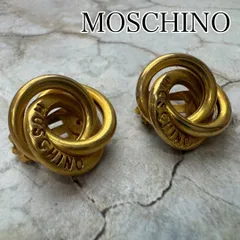 DA1557 MOSCHINO モスキーノ　ゴールドカラー　イヤリング　レディース　アクセサリー