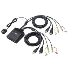 【新品・7営業日以内発送】サンワサプライ SW-KVM2WHUUS 4K対応HDMIパソコン切替器 エミュレーション非搭載・手元スイッチ付き SWKVM2WHUUS【沖縄離島販売不可】のサムネイル