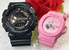恋人たちのGショックペアウオッチG-SHOCK BABY-G  ペア腕時計 カシオ 2本セット アナデジ 　GA-110RG-1AJF BA-130-7A1JF ラッピング無料 メッセージカード クリスマス プレゼント 誕生日 御祝い還暦 銀婚式 結婚記念日