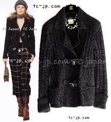 CHANEL - シャネル 秋冬 カーディガン CHANEL ブラック 黒 茶 ブラウン ふんわり 極上 やわらか カシミア ウール モヘア ニット ジャケット 36 38 シャネル 秋冬 カーディガン CHANEL ブラック 黒 茶 ブラウン