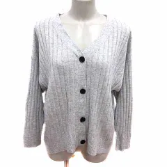 メイソングレイ MAYSON GREY カーディガン ニット Vネック 長袖 2 M ライトグレー /YK