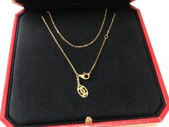 【管理番号100】Cartier カルティエ K18 イエローゴールド 750  ジュエリー チェーン ロゴ プレート 全長46㎝