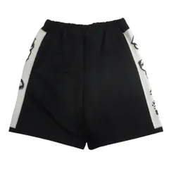 COMME des GARCONS HOMME PLUS コムデギャルソンオムプリュス プーアキング アートパッチ サイドライン ジャージ素材 スウェット ショーツ ハーフパンツ ブラック系 M【中古】