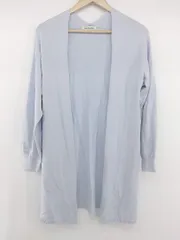 ◇ NATURAL BEAUTY BASIC キレイめ 長袖 ニット カーディガン サイズM ライトブルー系 レディース E  【中古】 【1305160023036】