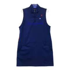 サイズ：LL LE COQ GOLF ルコックゴルフ  ハーフジップ ノースリーブワンピース  ネイビー系 [240101502113] ゴルフウェア レディース ストスト
