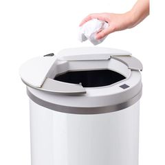 ゴミ箱 45リットル 45L 自動開閉ゴミ箱 自動ゴミ箱 センサー付きゴミ箱 ダストボックス ごみ箱 ごみばこ 自動 おしゃれ オシャレ センサー 自動センサー ホワイト 蓋付き ふた付き キッチン[AA0149/160][OJ]