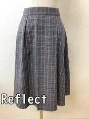 リフレクト (Reflect) 茶×グレー×紫 チェック柄スカート サイズ11