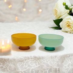 amabro / アマブロ スノーボウル SNOW BOWL TWO TONE デザートグラス ミルクガラス　2個