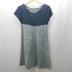 ◇ ⊂Φ bi coastal 半袖 ひざ丈 ワンピース サイズF ブルー　グレー レディース E  【1503050007689】のサムネイル
