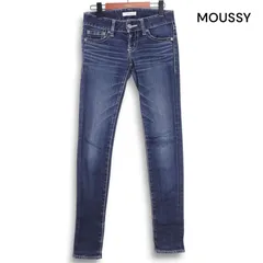 MOUSSY マウジー USED加工♪ ストレッチ パウダー スキニー デニム パンツ ジーンズ Sz.25 レディース 日本製