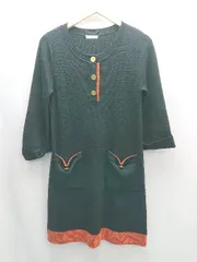 ◇ ⊇ IENA イエナ ウール100% 七分袖 ひざ丈 ワンピース サイズ表記なし ブラック レディース E  【1412260002790】