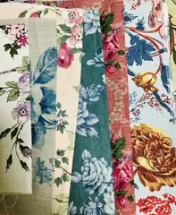 コットンリネン花柄ハギレ　6点セット　No.104