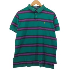 古着 ~90年代 ラルフローレン Ralph Lauren POLO by Ralph Lauren 半袖 ボーダー ポロシャツ USA製 メンズXL相当 ヴィンテージ/eaa533066