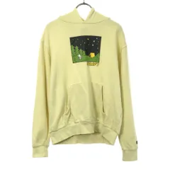 キャンプセブン プリント 長袖 パーカー 155 イエロー CAMP7 プルオーバー キッズ