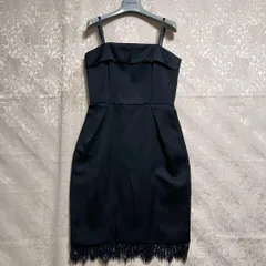 ルルウィルビー　ドレス　ブラック　サイズ2 キャミワンピース　M loulou willoughby 黒　カクテルドレス　パーティーワンピース　ひざ丈　ロング丈　レース　エレガント