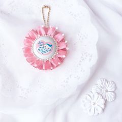 ハンドメイド　両面マタニティマーク　チュールロゼット　くすみピンク　完成品