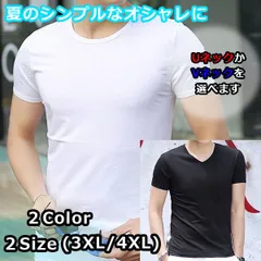 【在庫限り】Vネック Uネック Tシャツ メンズ 半袖Tシャツ 無地 白Tシャツ 黒Tシャツ 薄手 シンプル