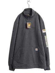 【お得なクーポン配布中!】 デッドストック US企画 カーハート ハーフジップ スウェット メンズ XL 新品 Rain Defender  トレーナー ハイネック 大きいサイズ 企業 灰