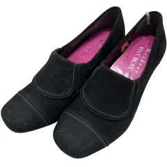 【新品未使用】ヴィタノーヴァ (22.5) ブーティ パンプス スクエアトゥ ヒール 本革 レザー 希少デザイン