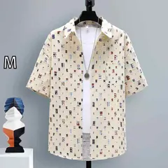 [M]メンズ ファッション 服 男性用 オシャレ シンプル 大人 かっこいい 大きいサイズ ストリート 紳士服 半袖 シャツ 夏 カジュアル リップド 長袖 チェック柄 シャツ 綿 ハイエンド シャツ スーツ