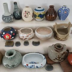 千趣会つゆくさシリーズ　ミニ陶器１５個SET　花器