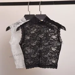 【新品未使用】付け襟 花柄レース インナートップス韓国 vmsjx187