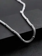 ジュエリー メンズ ネックレス メンズネックレス カットアウト ウーブン ステンレススチールチェーン スネークネックレス ヒップホップスタイル バレンタインデー クリスマス 新年ギフトに最適