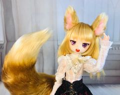MDD ディーラー様製　キツネ耳　しっぽ DD MDD ディーラー様製狐耳、尻尾③