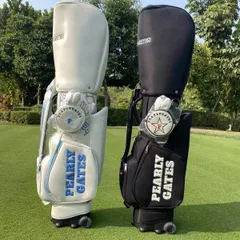 【激レア】韓国パーリーゲイツ　キャスター付ゴルフキャディバッグ ホワイトブルー 激レア】韓国パーリーゲイツ キャスター付ゴルフキャディバッグ