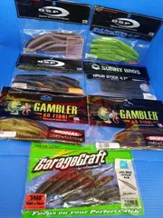 ギャンブラー　スリックワーム　4インチ　104本　レア　廃盤　ポパイ クリンクルカッツ ワーム 4