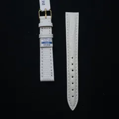 アウトレット品 モレラート リザード レザー ホワイト 14mm 金色尾錠 時計バンド 時計ベルト バンド交換 人気 おしゃれ 25-M-567