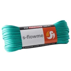 新着商品スフロームs-flowme パラコード 7芯 4mm x 30m 全60色 耐荷重 250kg クラフト パラコード アクセサリー アウトドア キャンプ テント タープ 用固定用紐 ガイロープ ロープ A21 アクアマリン