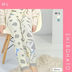 【SHIROHATO公式】【正規品・新品】ディズニー DISNEY モコモコパンツ もこぱん レディース レギンス ルームウェア モコパン 福助 fukuske(M-L)